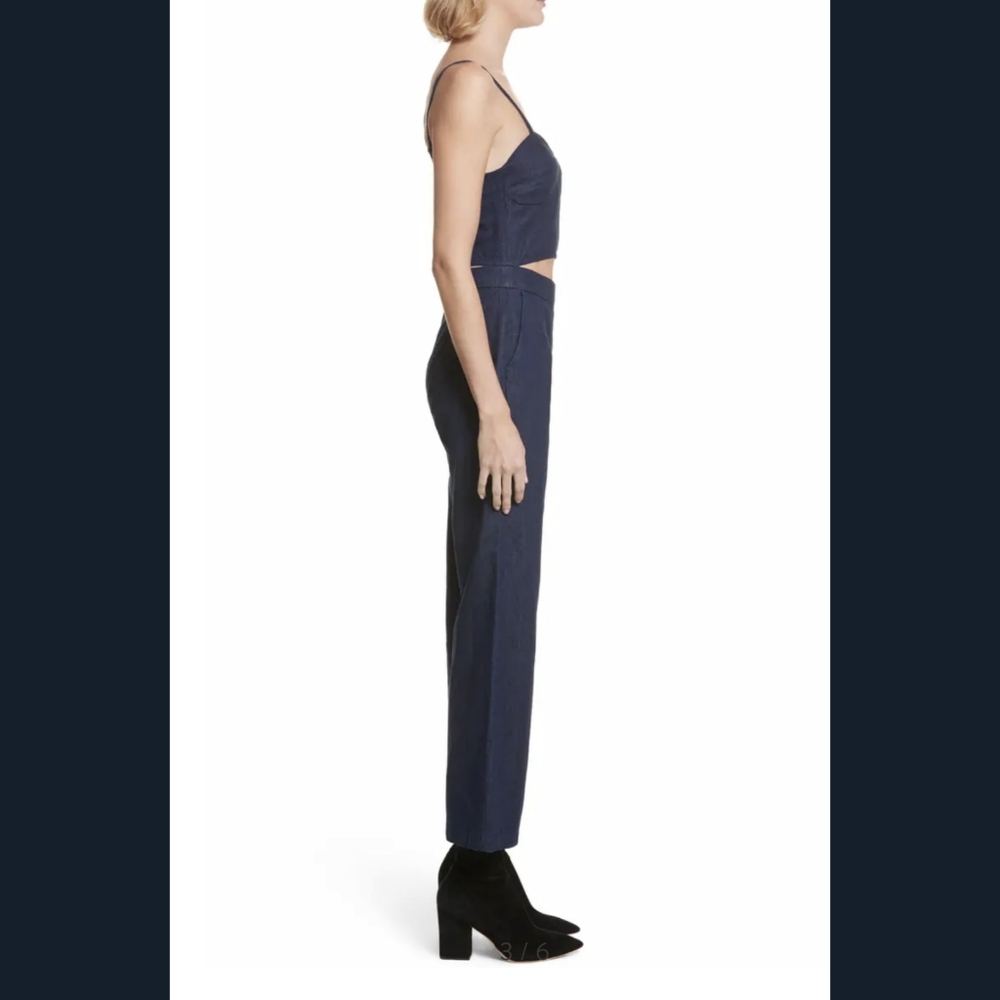 Peek A Boo Denim Jumpsuit